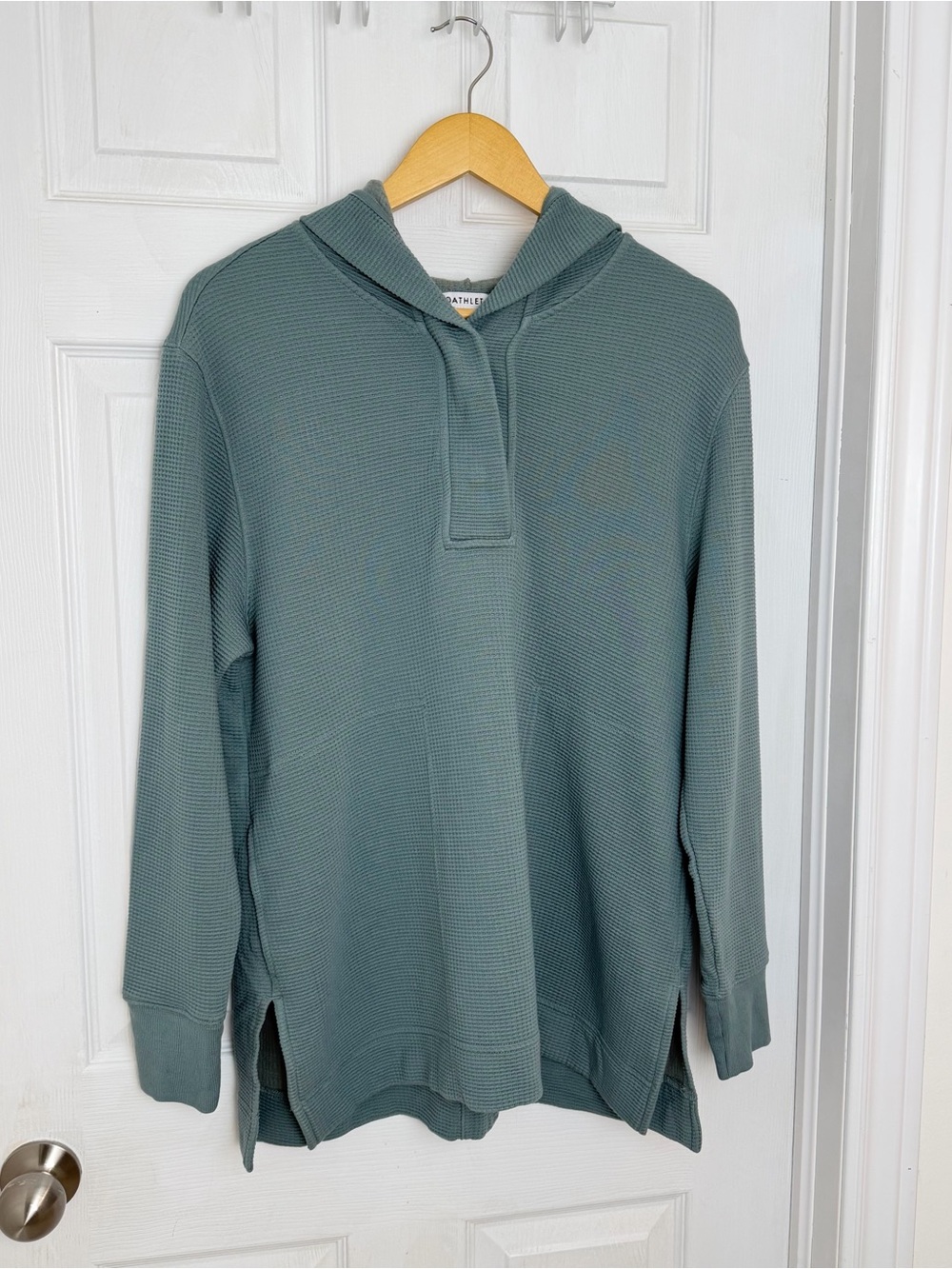 NWT Athleta Coaster Luxe Waffle Hoodie Seafoam Oversized